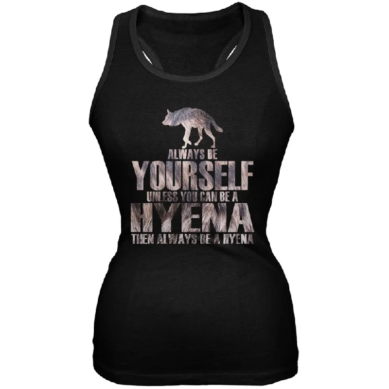 French Terry T-ShirtsAlways be Yourself Hyena Black Juniors Soft Tank Top