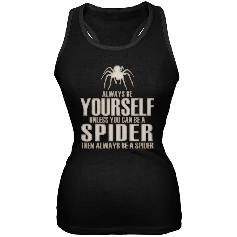 Vintage T-ShirtsAlways Be Yourself Spider Black Juniors Soft Tank Top