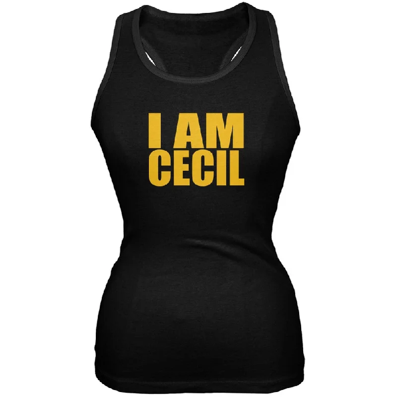 Metallic T-ShirtsI Am Cecil Black Juniors Soft Tank Top