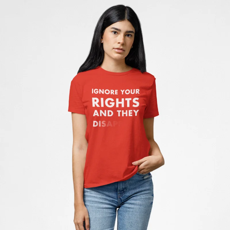 Ignore Your Rights and they Disappear Short Sleeve Women's T-shirtMinimalist Short Sleeve Tops