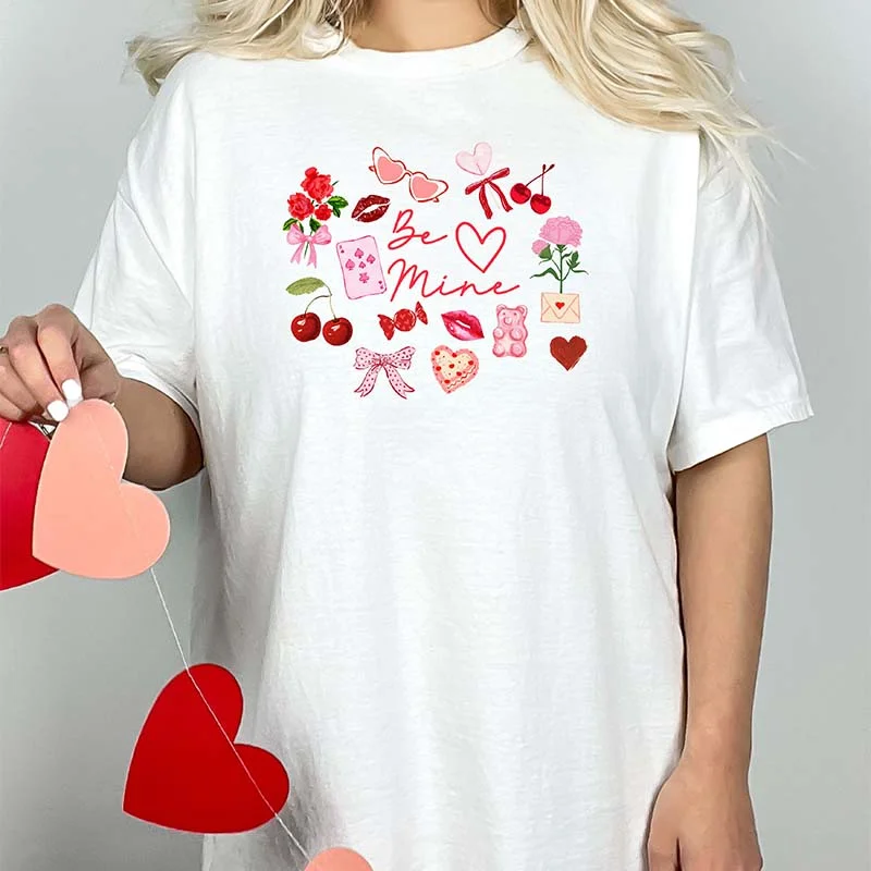 Valentine's Day Collage Short Sleeve T-ShirtUrban Short Sleeve Tops