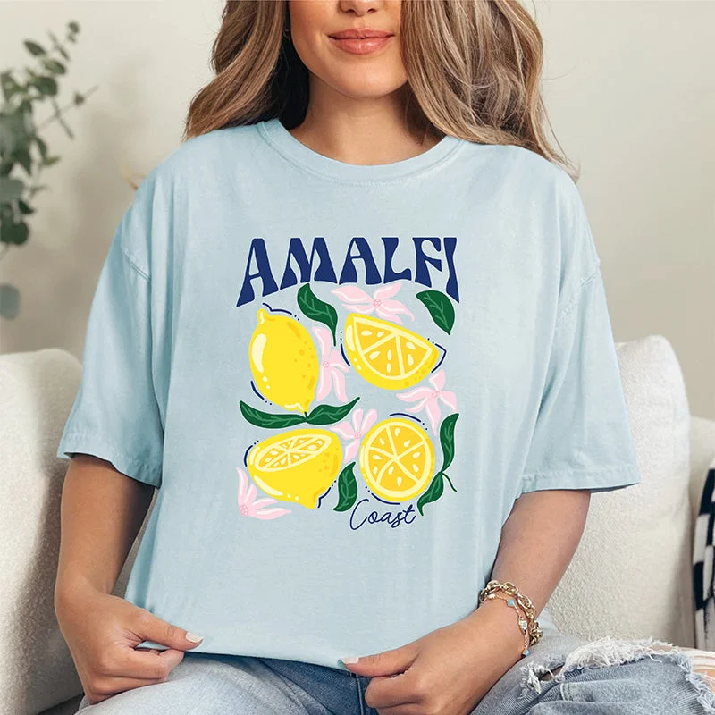 Amalfi Lemons Short Sleeve T-ShirtLongline Short Sleeve Tops