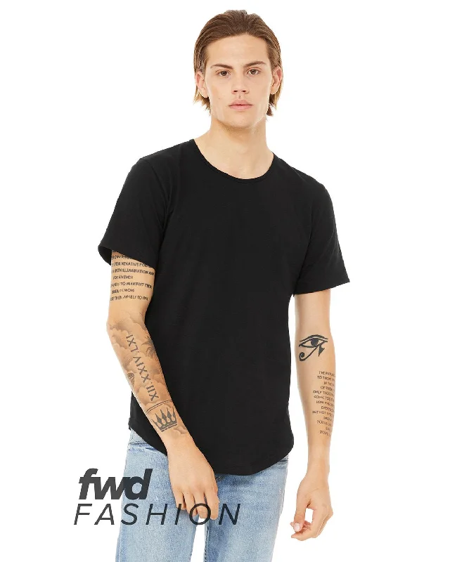 Bella + Canvas 3003C FWD Fashion Men's Curved Hem Short Sleeve T-ShirtCotton Short Sleeve Tops