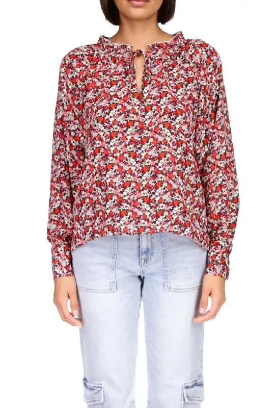 Velvet ShirtsFlower Power Blouse In Flower Bath