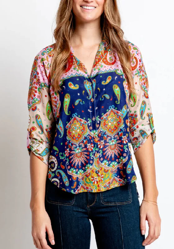 Asymmetrical ShirtsJohnny Was Women's Braemer Belinda Button Up Blouse Multi