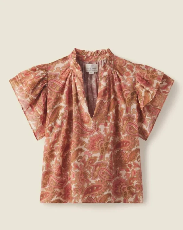 Bamboo ShirtsClover Blouse In Autumn Paisley