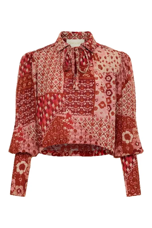 Hunting ShirtsElis Blouse In Mix Bouquet Rose