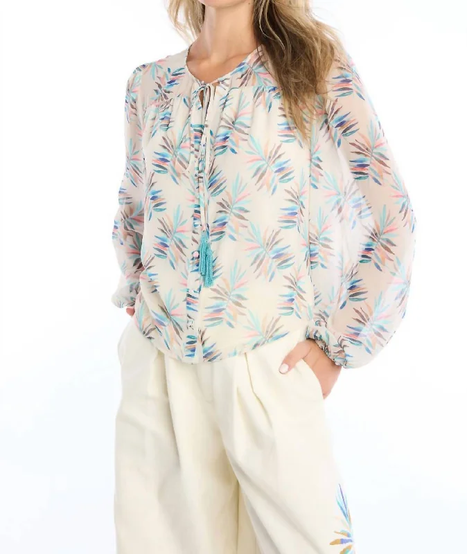 Layered ShirtsTheadora Blouse In Tropical Leaf