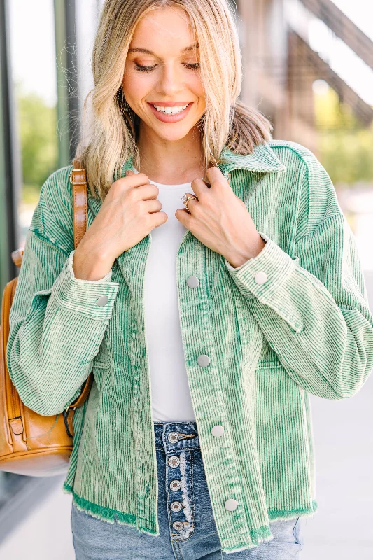 Military JacketsBetter Than Ever Green Corduroy Jacket