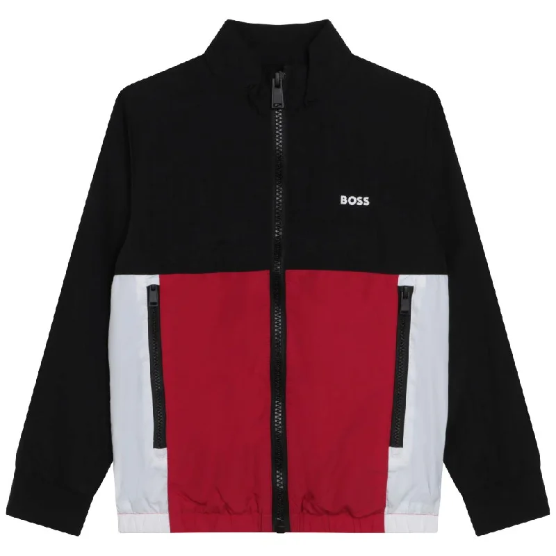 Outdoor JacketsBlack & Red Zip-Up Jacket