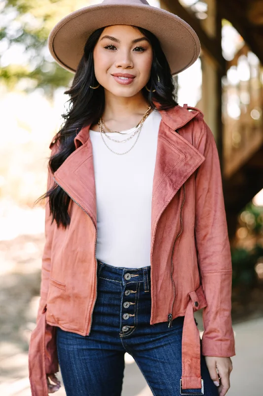 Tasseled JacketsPush Through Rust Orange Suede Jacket