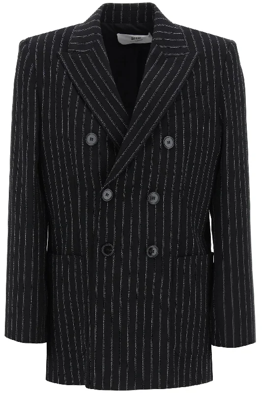 High-Fashion JacketsAmi Alexandre Matiussi Women's Double-Breasted Pinstripe