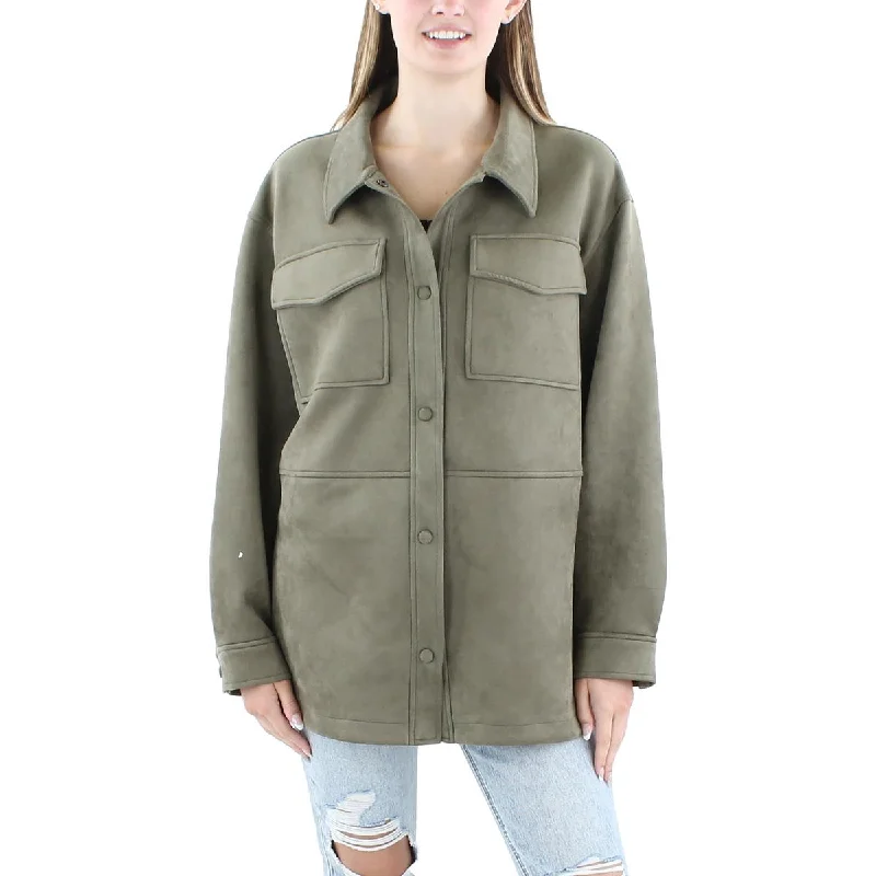 Asymmetrical Jackets129 Womens Faux Suede Soft Shell Jacket