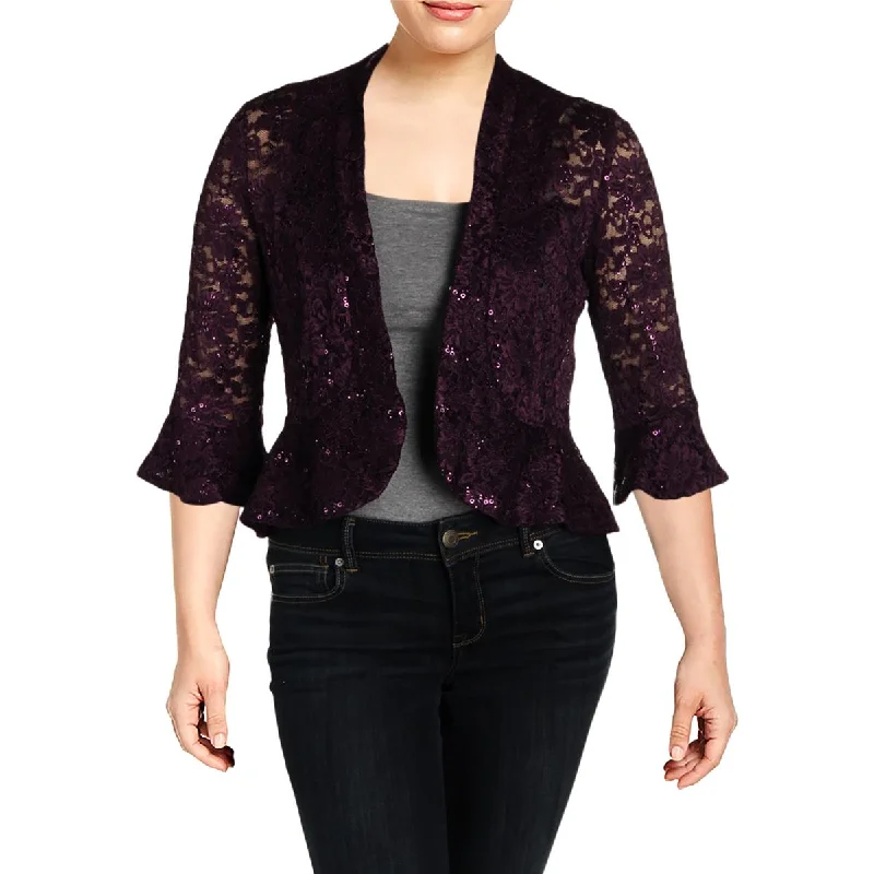 Embellished JacketsWomens Lace Sequined Bolero