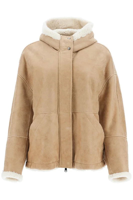 Luxury JacketsBrunello Cucinelli Women's Reversible Shearling Jacket