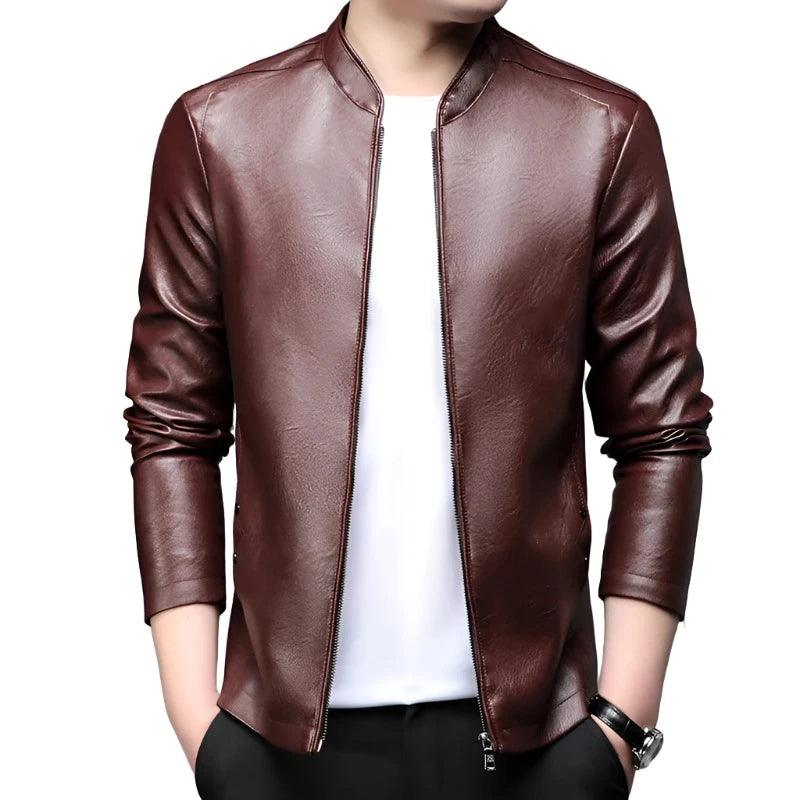 Camping JacketsModern Slim Fit Men Leather Jacket