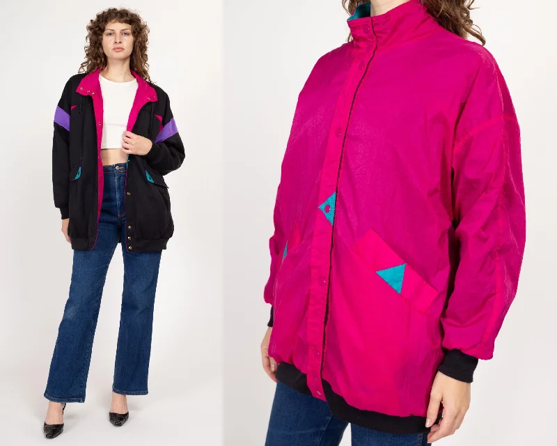 Performance JacketsOne Size 80s Current Seen Reversible Color Block Jacket