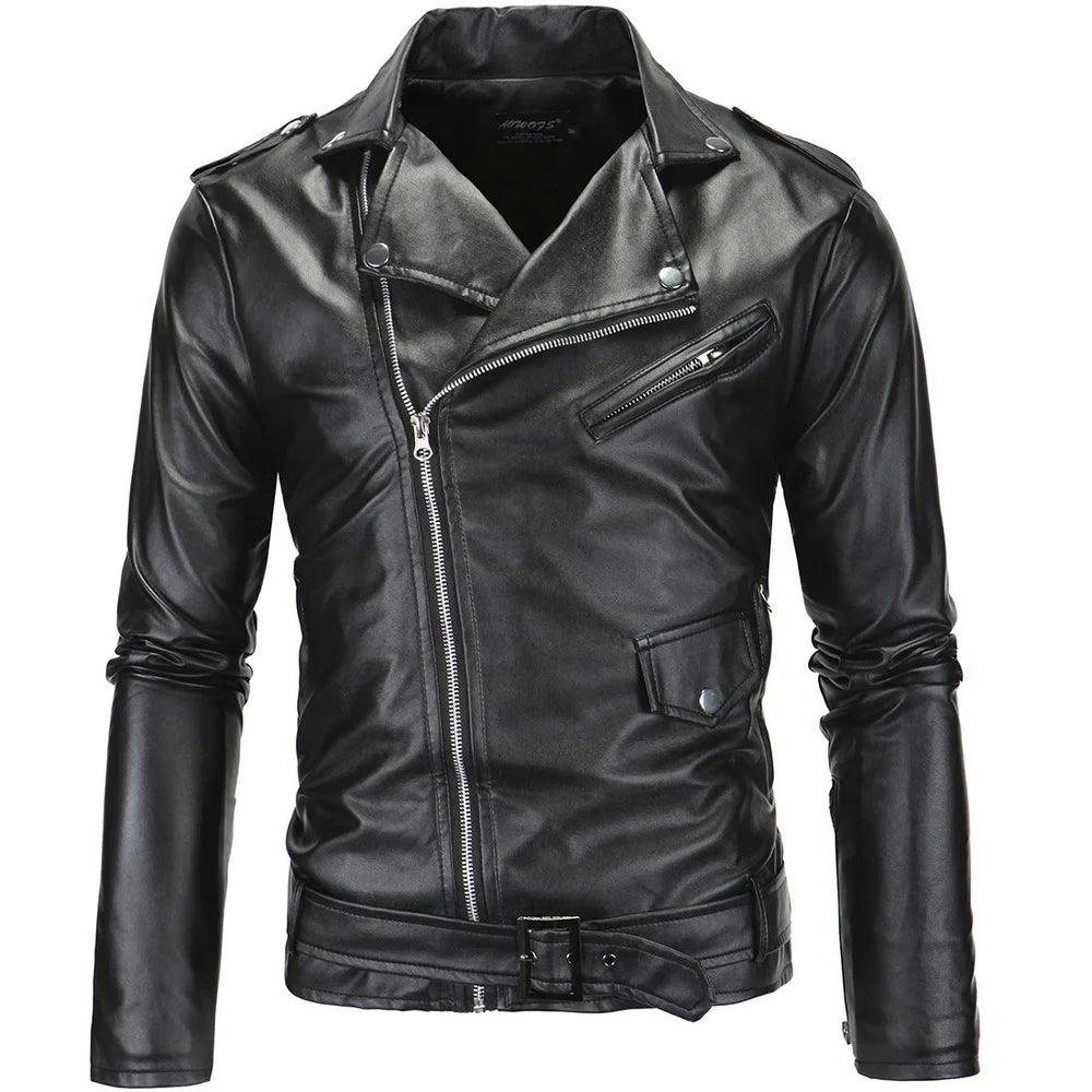 Fishing JacketsSlim Fit Biker Men's Leather Jacket