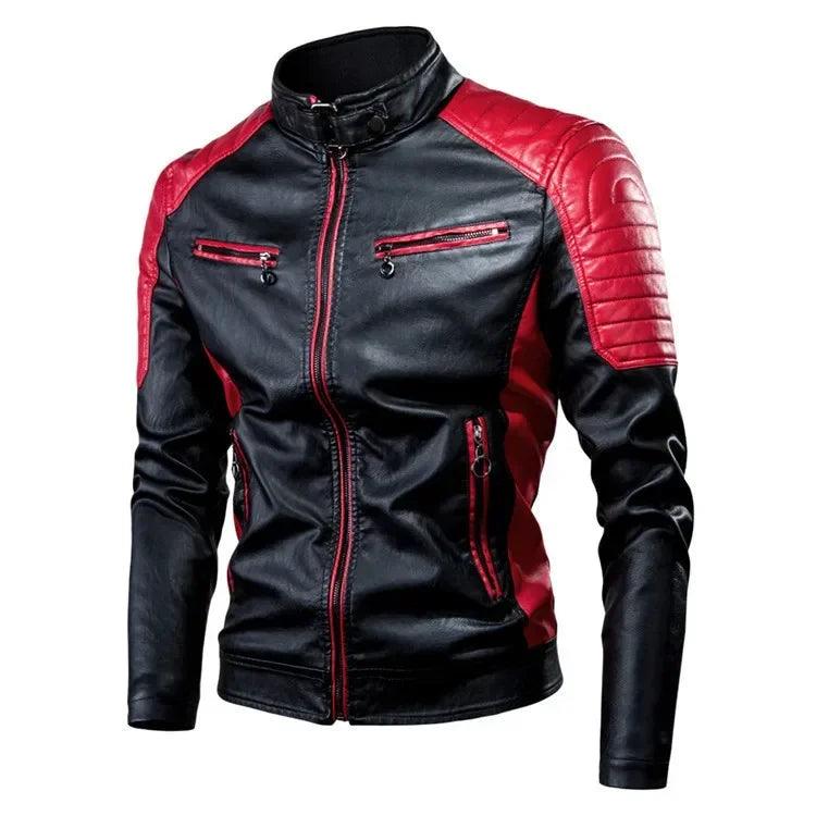 Outdoor JacketsStylish Slim-Fit Men Leather Biker Jacket