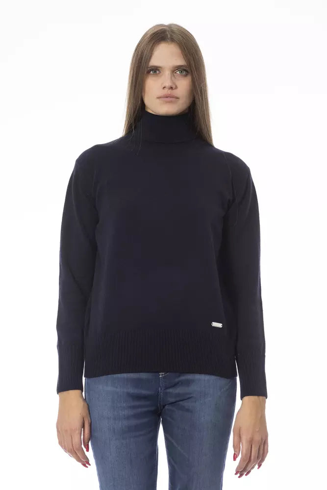 Baldinini Trend Blue Wool Women SweaterTravel Knit Tops