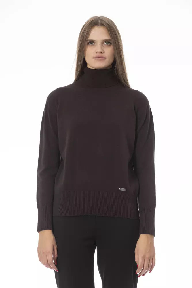 Baldinini Trend Brown Wool Women SweaterRunning Knit Tops