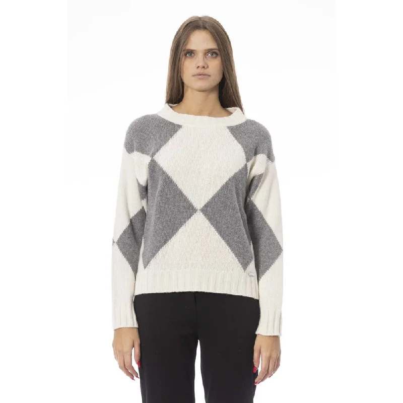 Baldinini Trend Gray Wool Women SweaterWool Knit Tops