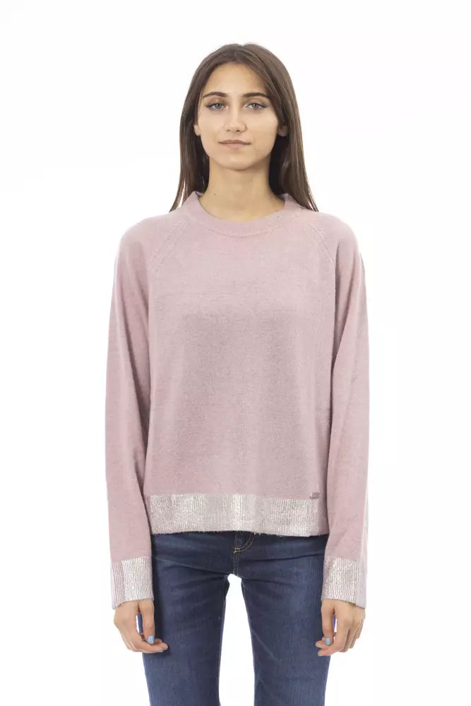 Baldinini Trend Pink Wool Women SweaterArtist Knit Tops