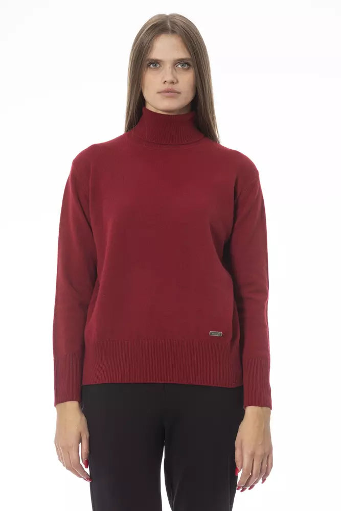 Baldinini Trend Red Wool Women SweaterPerformance Knit Tops