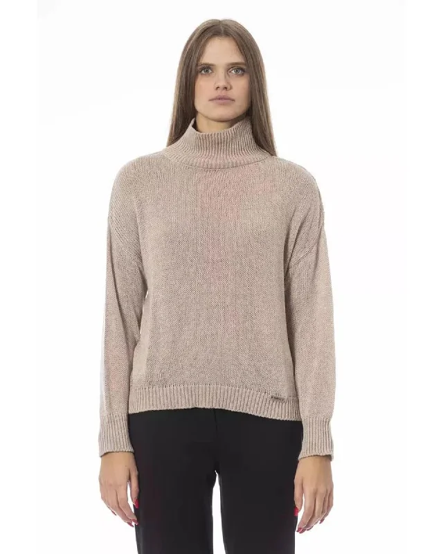 Baldinini Trend Women's Beige Viscose Sweater - MWinter Knit Tops