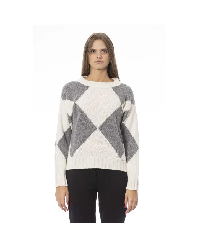 Baldinini Trend Women's Gray Wool Sweater - MOversized Knit Tops