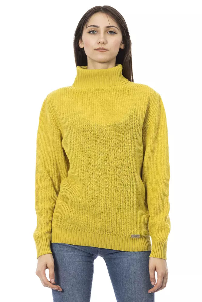 Baldinini Trend Yellow Wool Women SweaterFestival Knit Tops