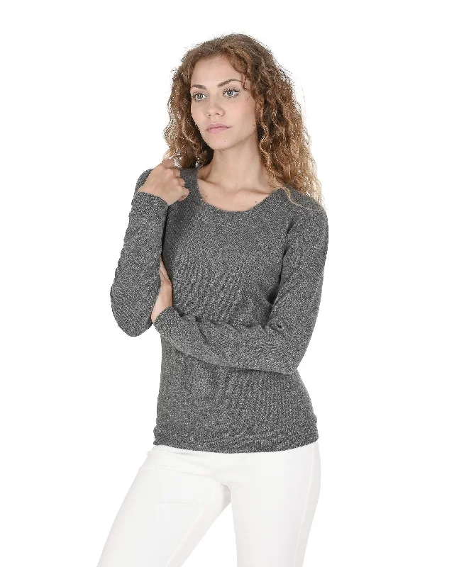 Cashmere Square Neck Sweater - Premium Italian Quality - 42 EUMohair Knit Tops