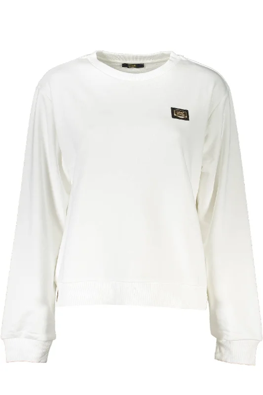 Cavalli Class White Cotton Women SweaterWork Knit Tops