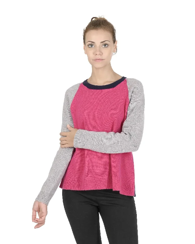 Crown of Edinburgh Cashmere Women's Round Neck Cashmere Sweater in Multicolor - 40 EUBranded Knit Tops