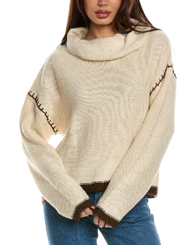 Driftwood Cowl Neck SweaterAlpaca Knit Tops