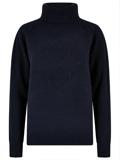 Dubarry Belleek Chunky Roll Neck SweaterStudded Knit Tops