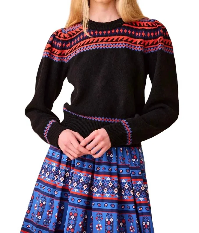 Jackie Sweater In Highgrove FairisleBeaded Knit Tops