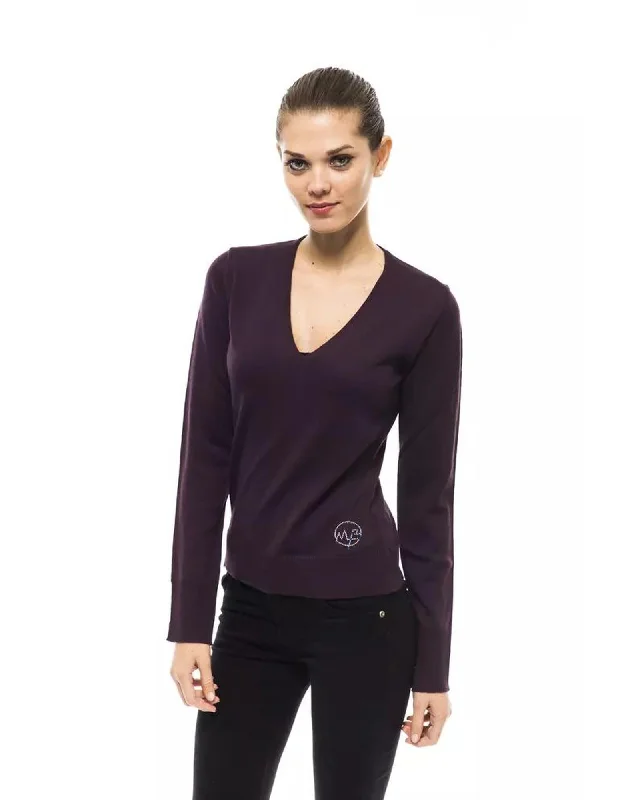 Montana Blu Women's Purple Wool Sweater - 40 ITLuxury Knit Tops