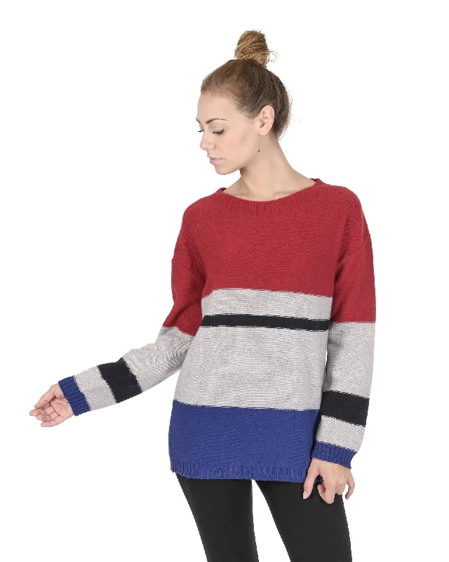 Premium Cashmere Boatneck Sweater - MPolyester Knit Tops