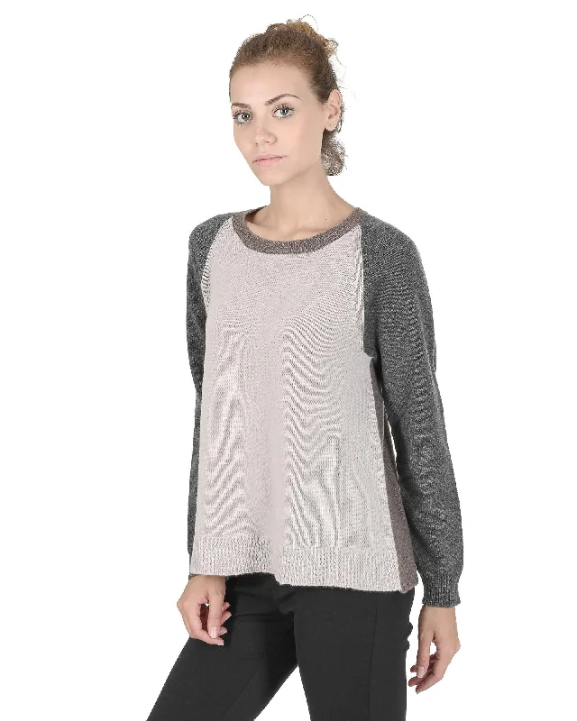 Premium Cashmere Womens Round Neck Sweater - 40 EUFishing Knit Tops