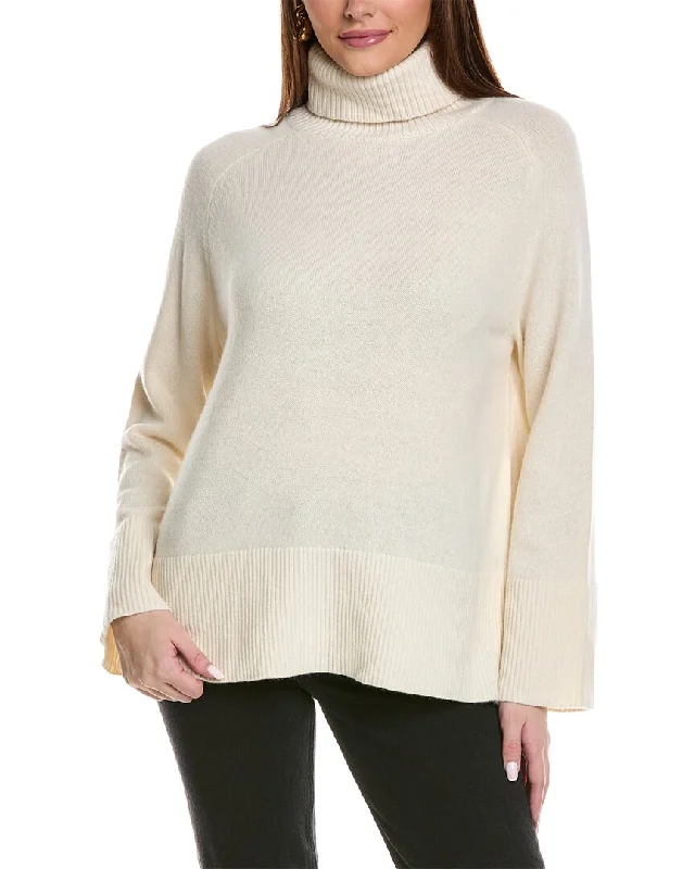 Reiss Edina Wool & Cashmere-Blend Roll SweaterCable Knit Tops