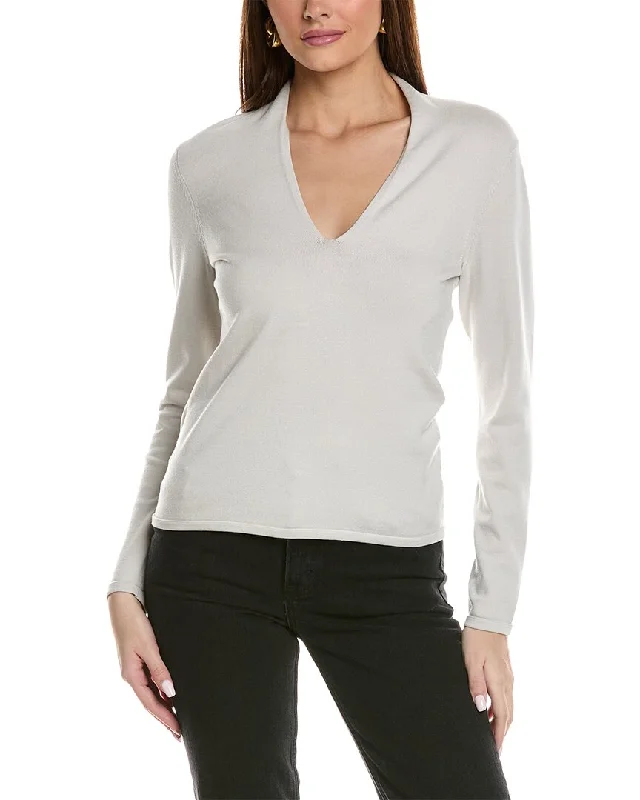 Reiss Lina Ruched Stand Neck JumperOversized Knit Tops